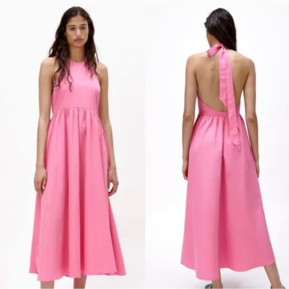 Zara poplin halter dress